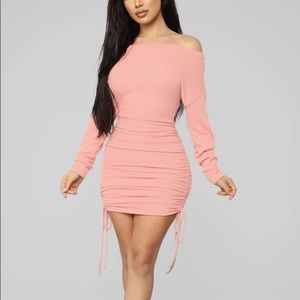 NWT Fashion Nova Sweater Ruche Dress